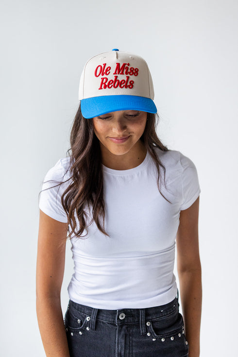 Ole Miss 3D Script Canvas Trucker Hat